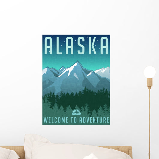 Retro Style Travel Poster Wall Decal