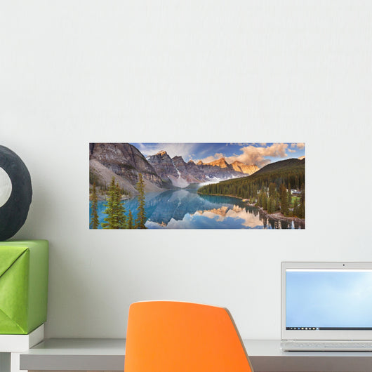 Moraine Lake Sunrise Banff Wall Decal Panoramic