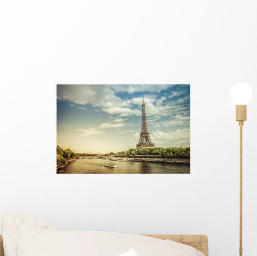 Eiffel Tower from Low Wall Decal