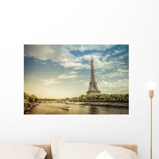 Eiffel Tower from Low Wall Decal