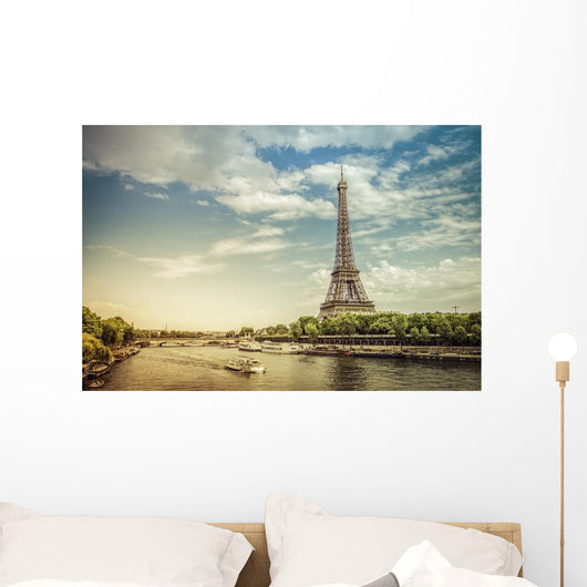Eiffel Tower from Low Wall Decal