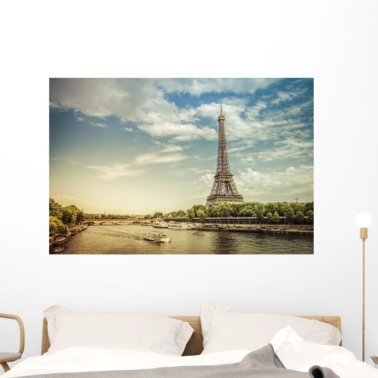 Eiffel Tower from Low Wall Decal