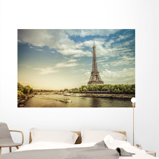 Eiffel Tower from Low Wall Decal