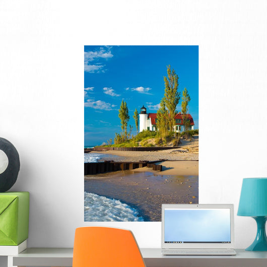 Lake Michigan Lighthouse Horizon Wall Decal