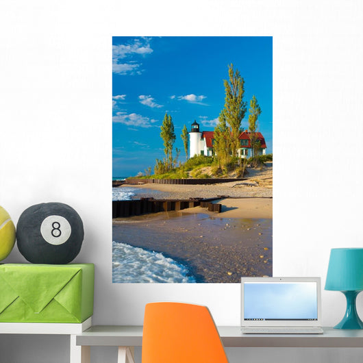 Lake Michigan Lighthouse Horizon Wall Decal