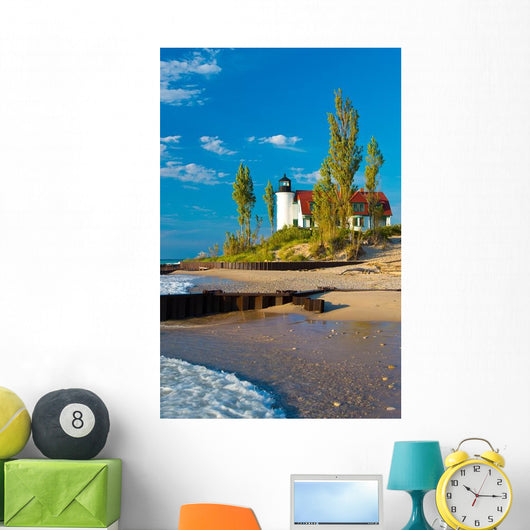 Lake Michigan Lighthouse Horizon Wall Decal