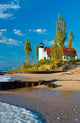 Lake Michigan Lighthouse Horizon Wall Decal