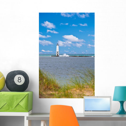 Lake Michigan Lighthouse Wall Decal