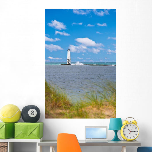 Lake Michigan Lighthouse Wall Decal