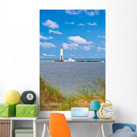 Lake Michigan Lighthouse Wall Decal
