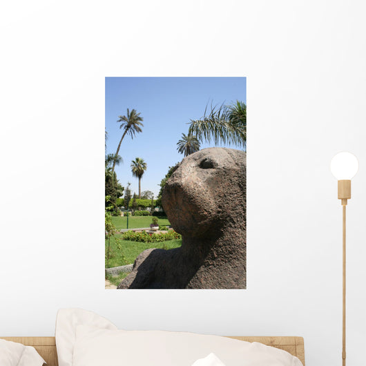 Ancient Egyptian Lion Statue Wall Decal