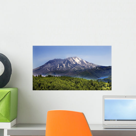 Forest Blue Lake Snowy Wall Decal