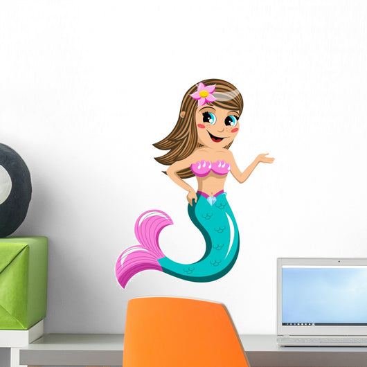 Little Mermaid Presenting Wall Decal