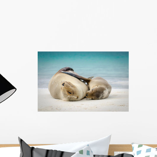 Mother and Child Sea Wall Decal