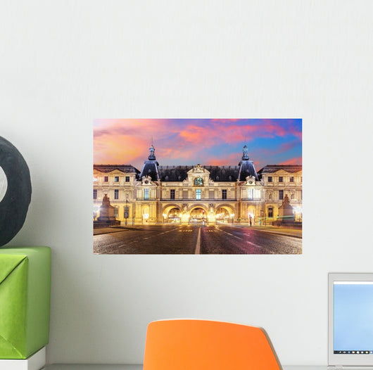 Louvre Museum Paris Sunrise Wall Decal