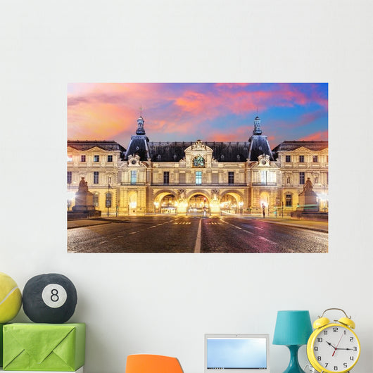 Louvre Museum Paris Sunrise Wall Decal