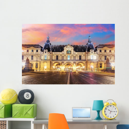 Louvre Museum Paris Sunrise Wall Decal