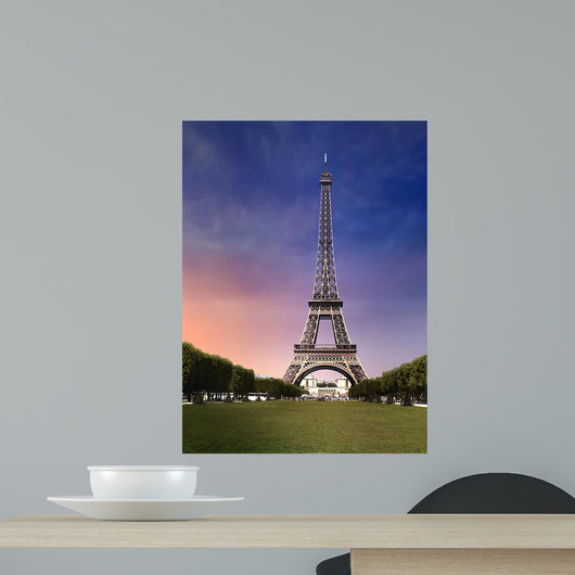 Eiffel Tower Paris in Evening Wall Decal