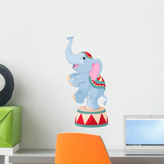Cartoon Circus Elephant Wall Decal