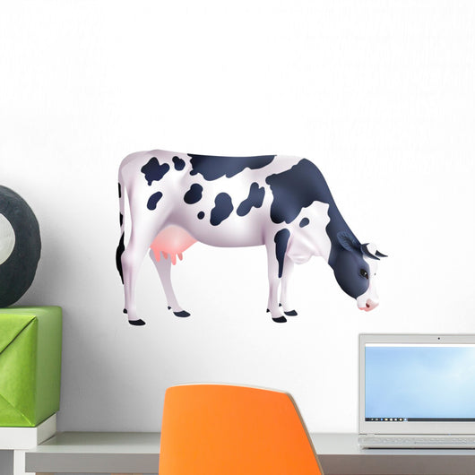 Cow Realistic Illustration Wall Decal