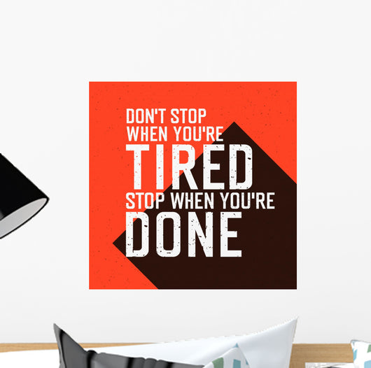 Motivational Poster with Lettering Wall Decal