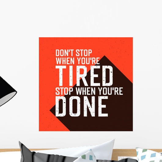 Motivational Poster with Lettering Wall Decal