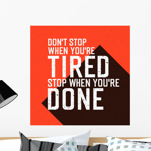 Motivational Poster with Lettering Wall Decal