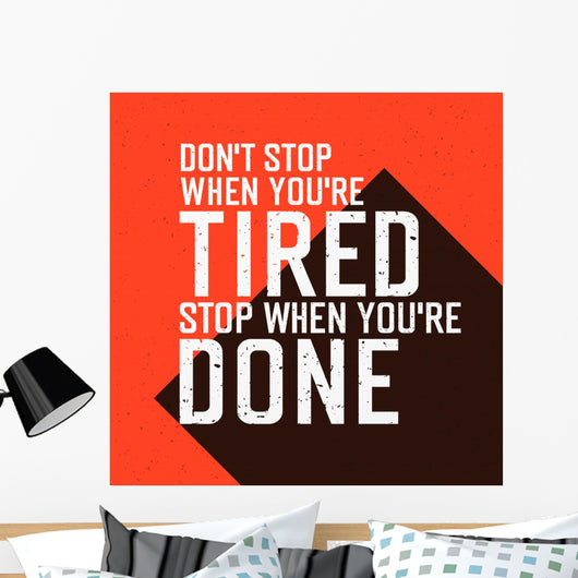 Motivational Poster with Lettering Wall Decal