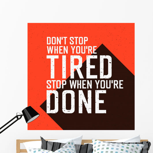 Motivational Poster with Lettering Wall Decal
