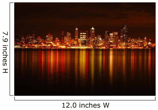 Seattle Skyline Reflected Wall Decal