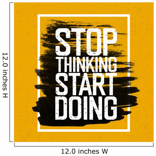 Stop Thinking Start Doing Wall Decal