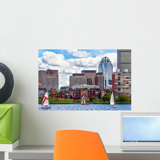 Boston Skyline Viewed from Wall Decal