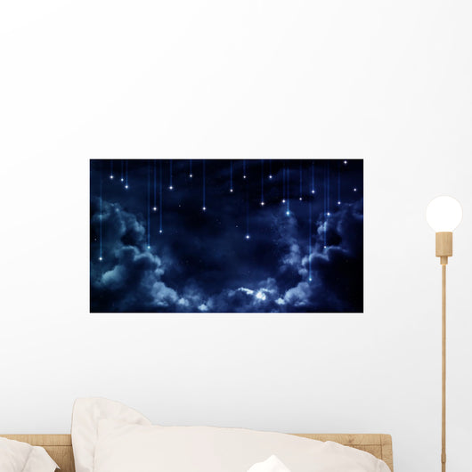 Peaceful Blue Night Sky Wall Decal