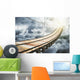 Wooden Bridge Clouds Going Wall Decal