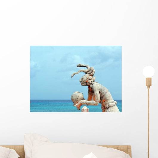 Mayan Snake Queen Statue Wall Decal