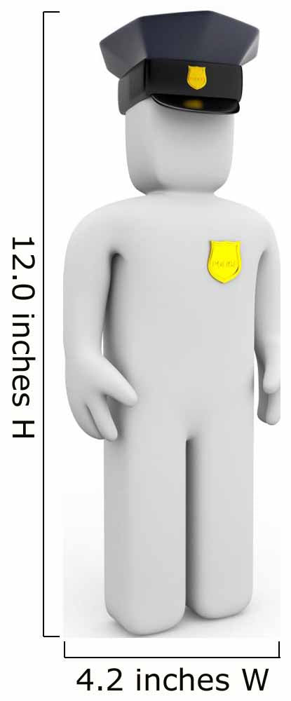 Policeman White Wall Decal