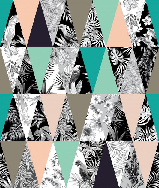 Tropical Patchwork Wall Decal