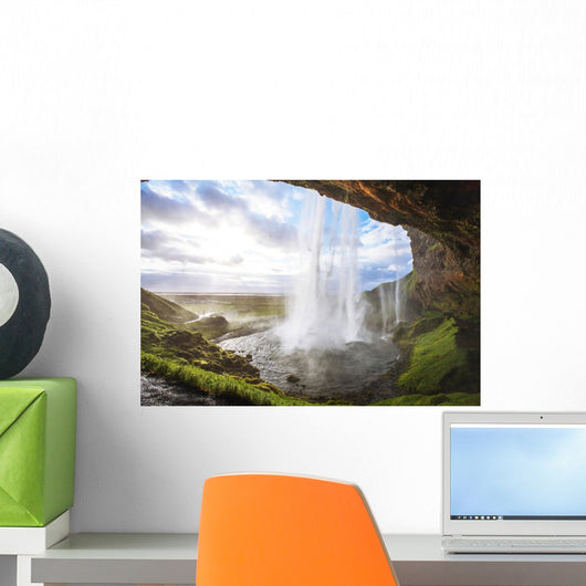 Beautiful Waterfall Sunset Wall Decal
