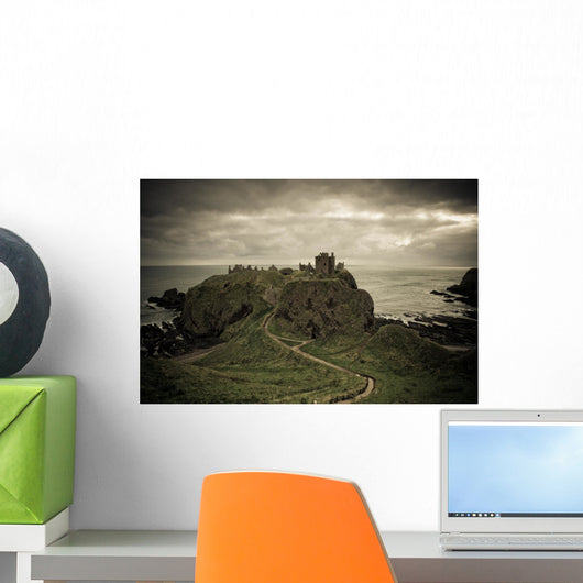 Dunnottar Castle under Cloudy Wall Decal