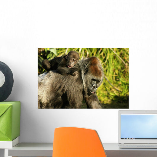 Mother and Baby Western Wall Decal