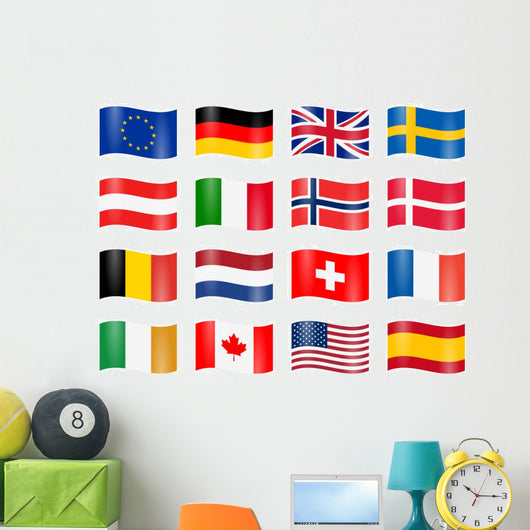 Country Flags Wall Stickers