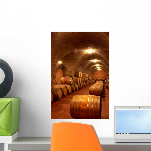 Tuscan Wine Cellar Barrels Wall Decal