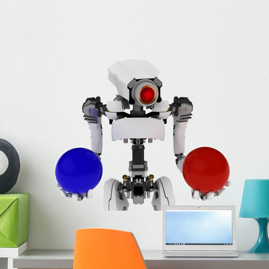 Slim Robot Choosing Wall Decal
