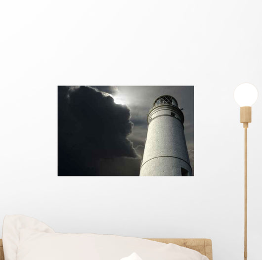 Lighthouse with Storm Approaching Wall Decal