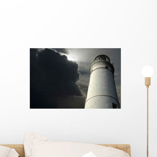 Lighthouse with Storm Approaching Wall Decal