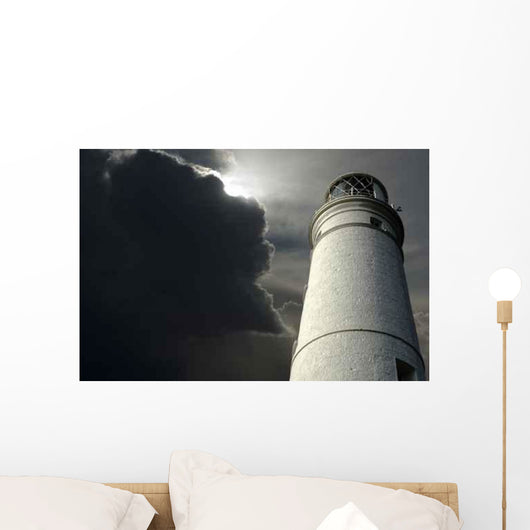 Lighthouse with Storm Approaching Wall Decal