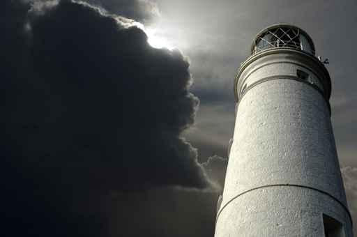 Lighthouse with Storm Approaching Wall Decal