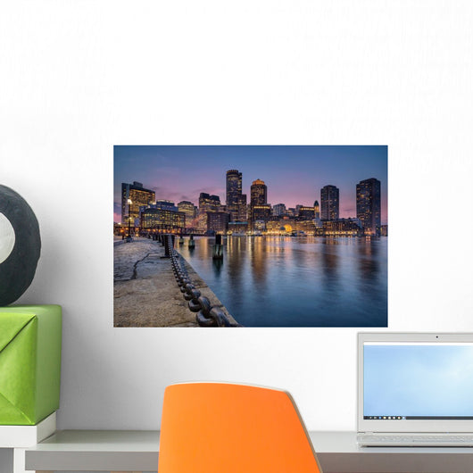 Boston Waterfront and Harbor Wall Decal