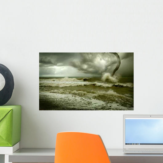 Ocean Tornado Storm (3d Used) Wall Mural
