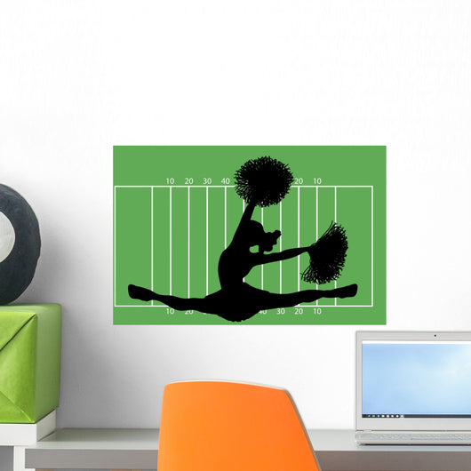 Football Cheerleader Wall Decal